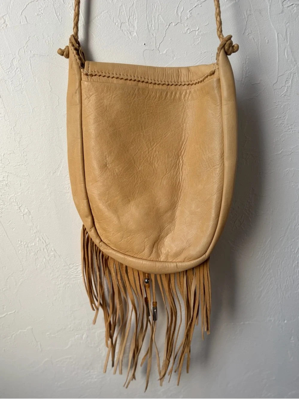 Vintage Elaine Snyder Buckskin Clothier Fringe Crossbody Bag Montana Made